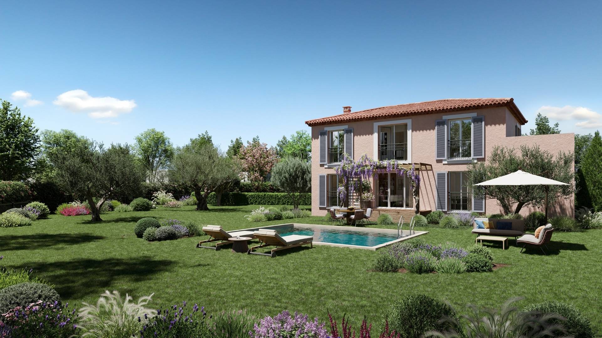 Antibes : Villas A 2 MN du Bord de Mer